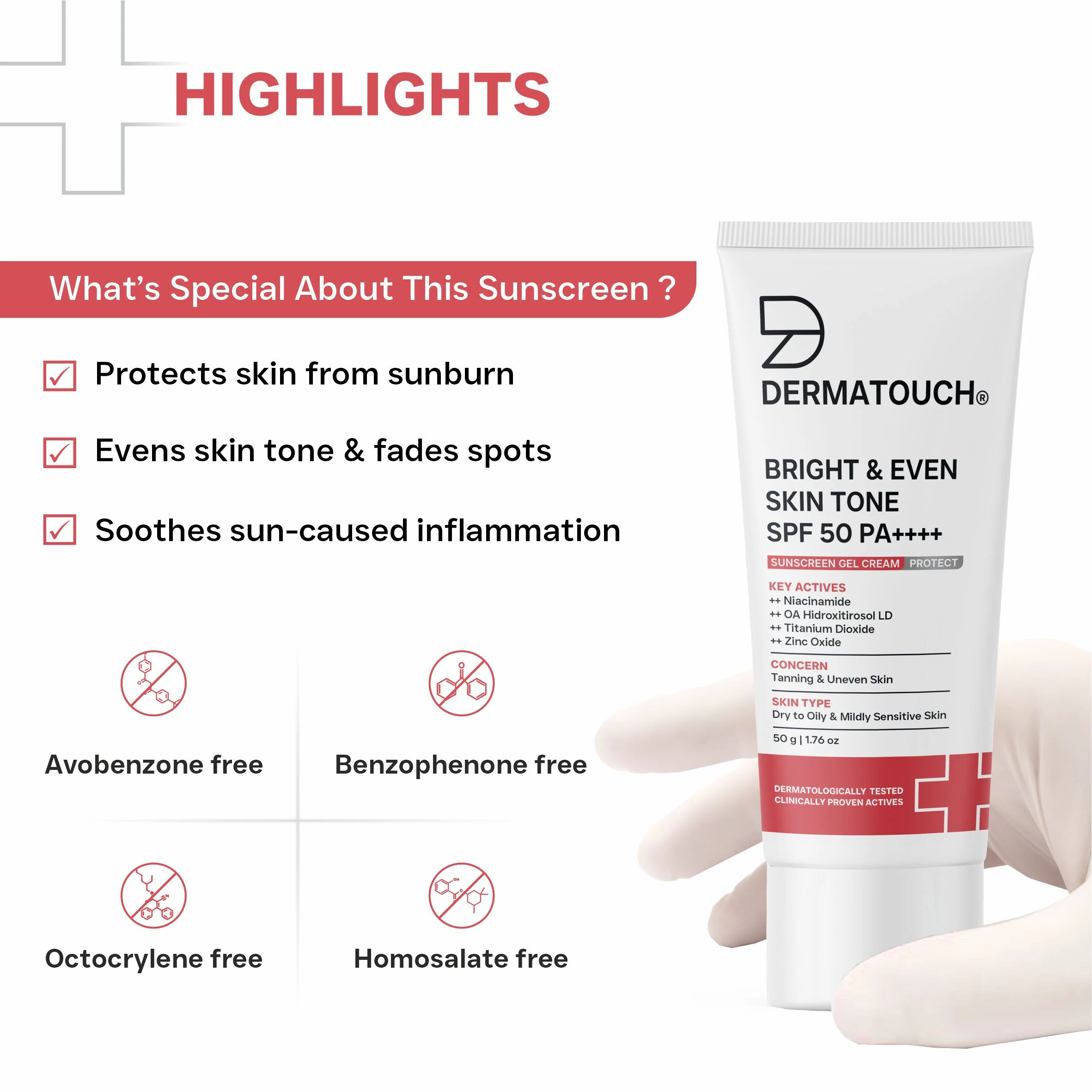 Bright & Even Skin Tone Sunscreen SPF 50 PA++++ 50g - Image 5