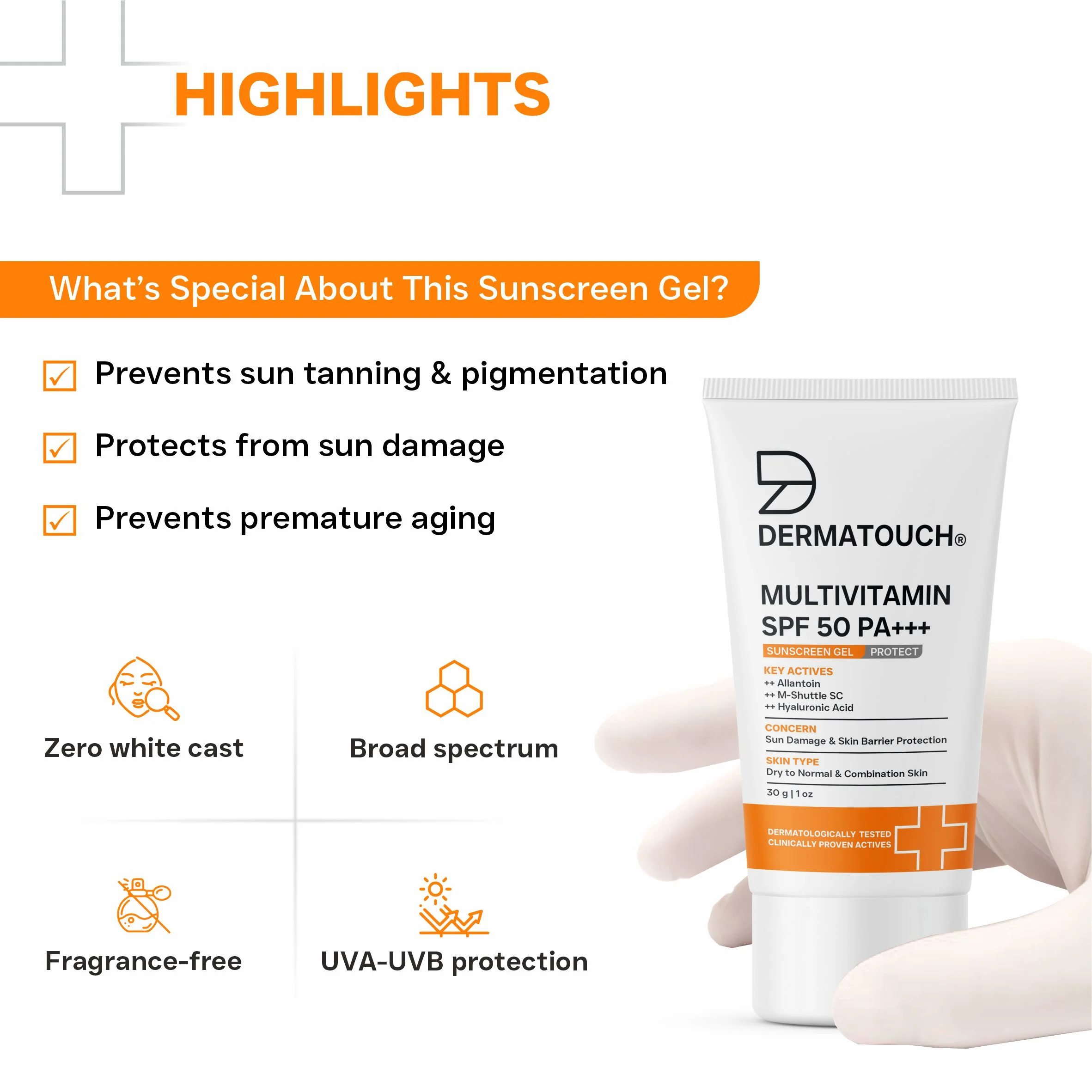 Multivitamin SPF 50 PA+++ Sunscreen Gel  30g PO4 - Image 7