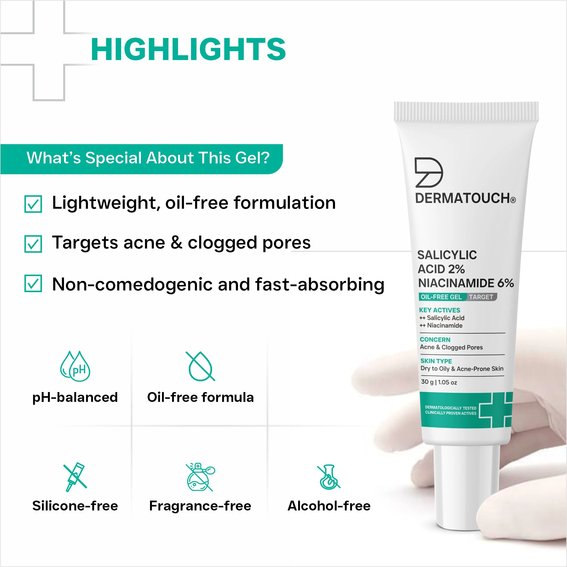 Salicylic Acid 2% Niacinamide 6% Oil-Free Gel 30g - Image 6
